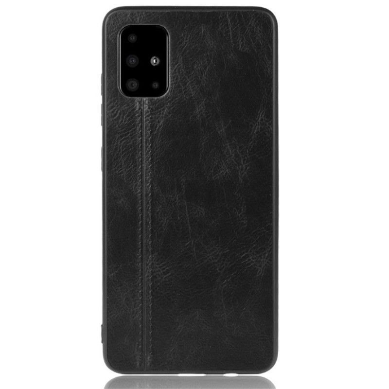 Coque Samsung Galaxy A71 Effet Cuir Couture