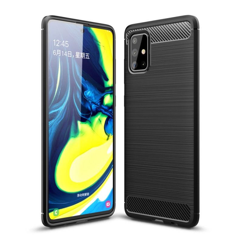 Coque Samsung Galaxy A71 Fibre Carbone Brossée