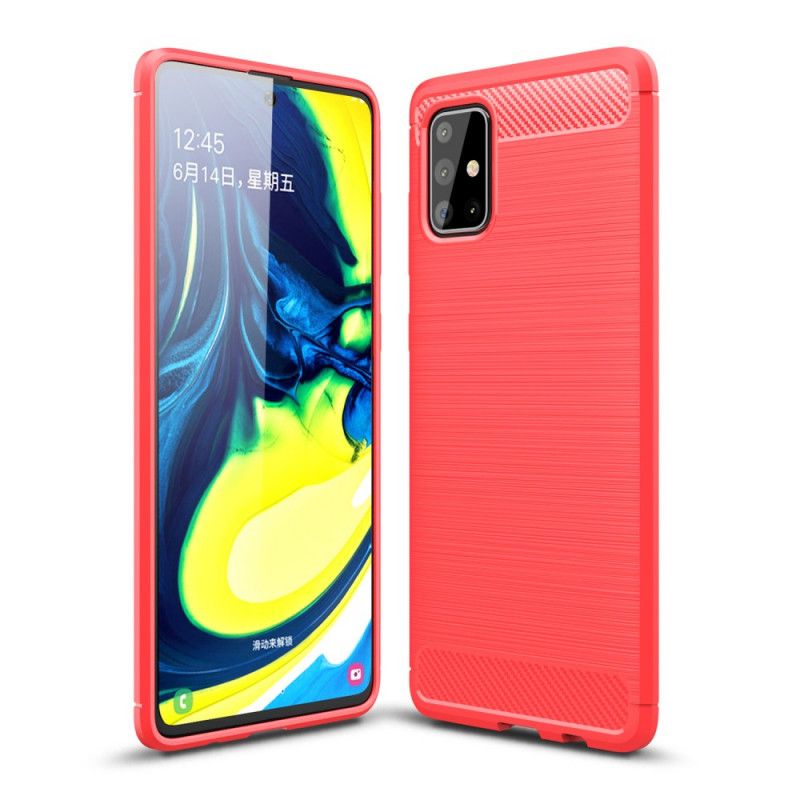 Coque Samsung Galaxy A71 Fibre Carbone Brossée