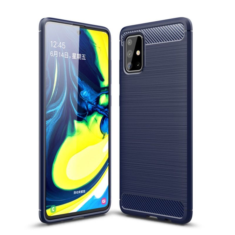 Coque Samsung Galaxy A71 Fibre Carbone Brossée