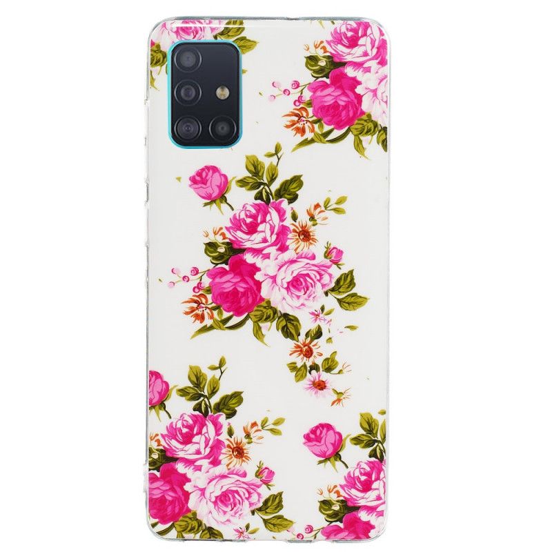 Coque Samsung Galaxy A71 Fleurs Liberty Fluorescente