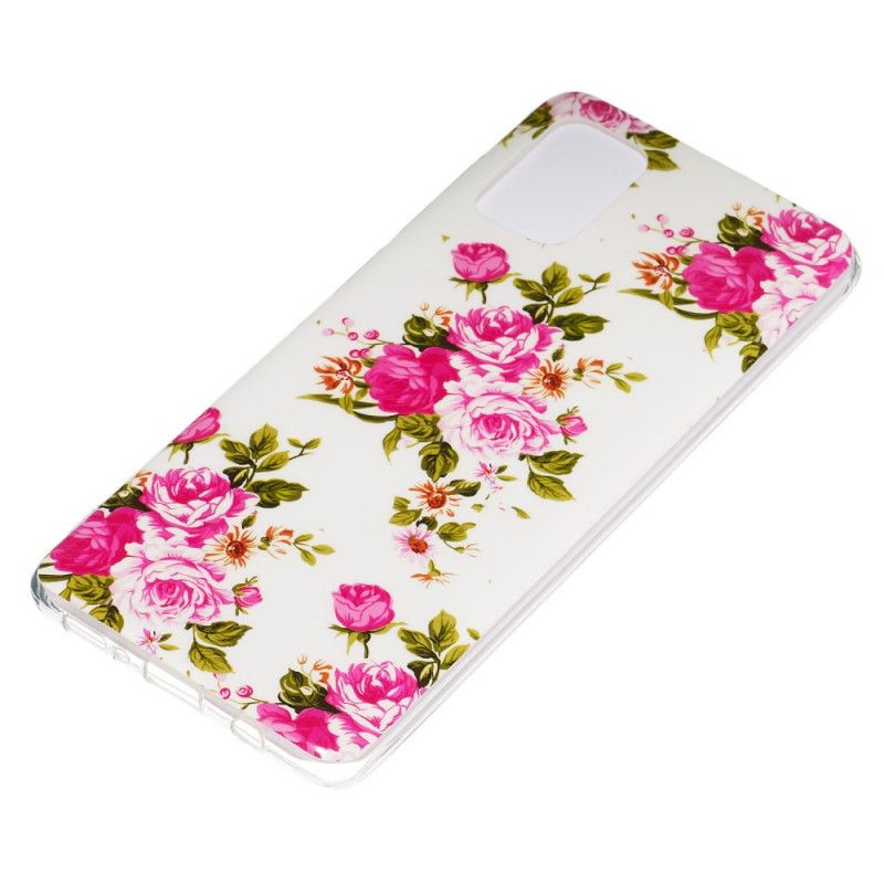 Coque Samsung Galaxy A71 Fleurs Liberty Fluorescente