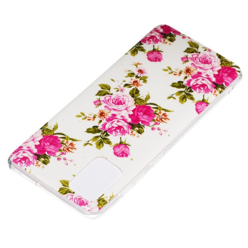 Coque Samsung Galaxy A71 Fleurs Liberty Fluorescente