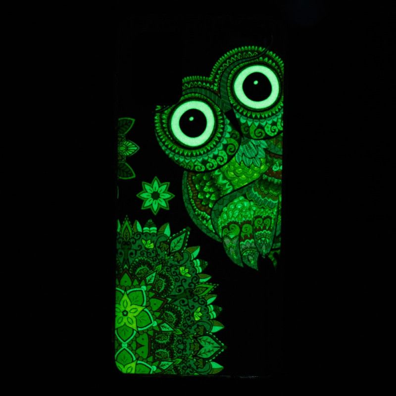 Coque Samsung Galaxy A71 Hibou Mandala Fluorescente