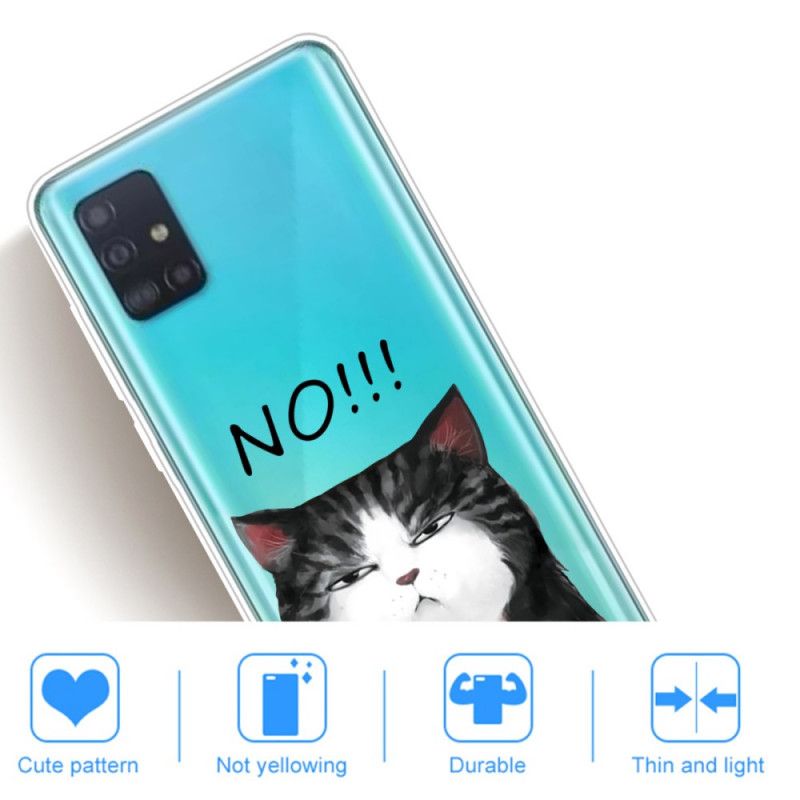 Coque Samsung Galaxy A71 Le Chat Qui Dit Non