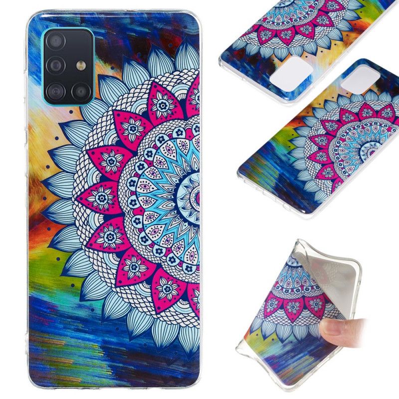 Coque Samsung Galaxy A71 Mandala Coloré Fluorescente