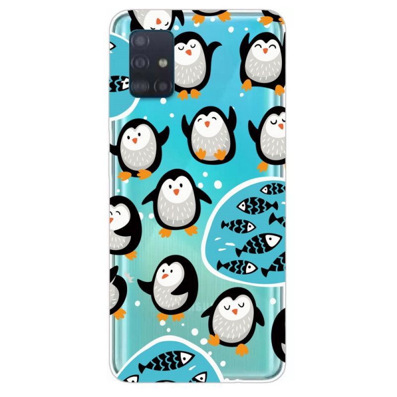 Coque Samsung Galaxy A71 Pingouins Et Poissons