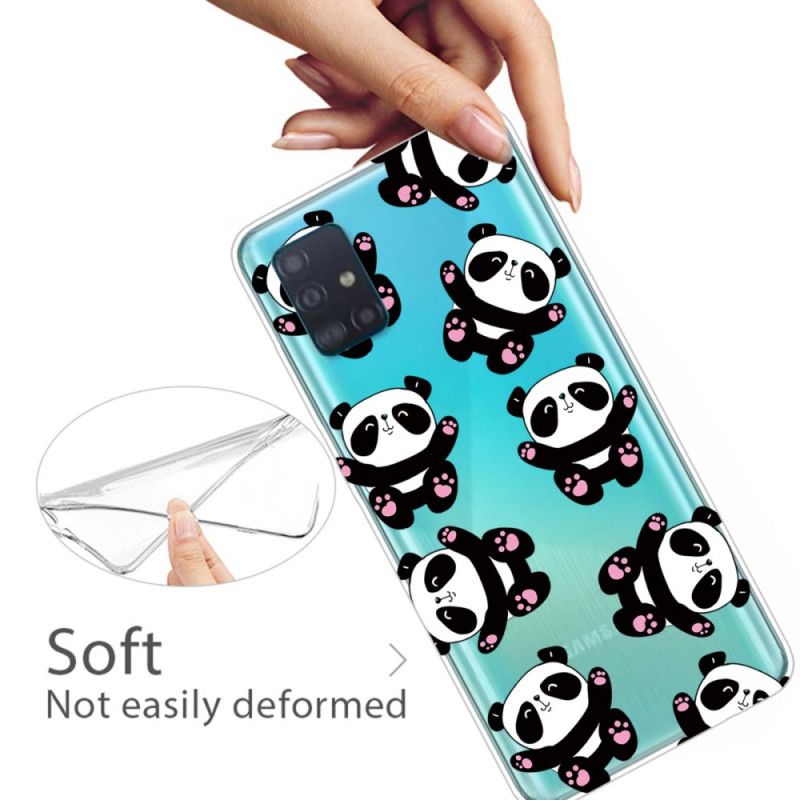 Coque Samsung Galaxy A71 Top Pandas Fun