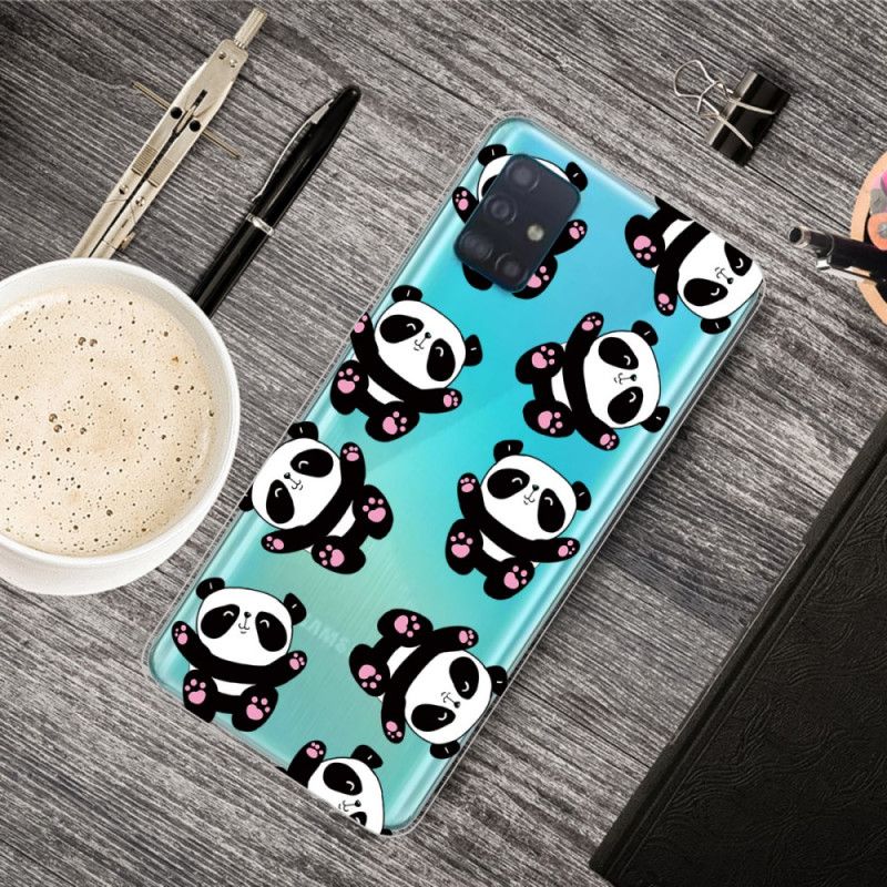 Coque Samsung Galaxy A71 Top Pandas Fun