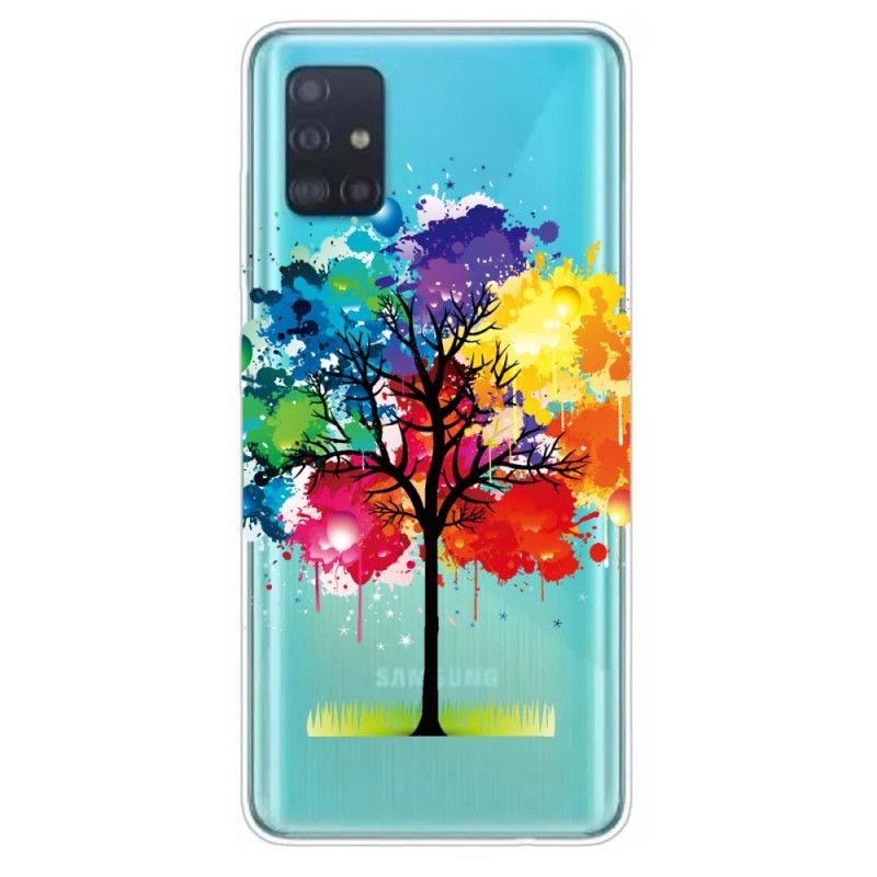 Coque Samsung Galaxy A71 Transparente Arbre Aquarelle