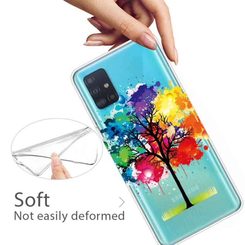 Coque Samsung Galaxy A71 Transparente Arbre Aquarelle