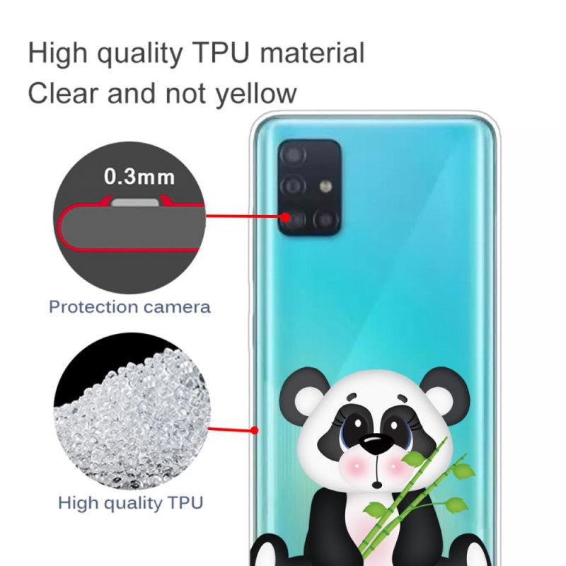 Coque Samsung Galaxy A71 Transparente Panda Triste