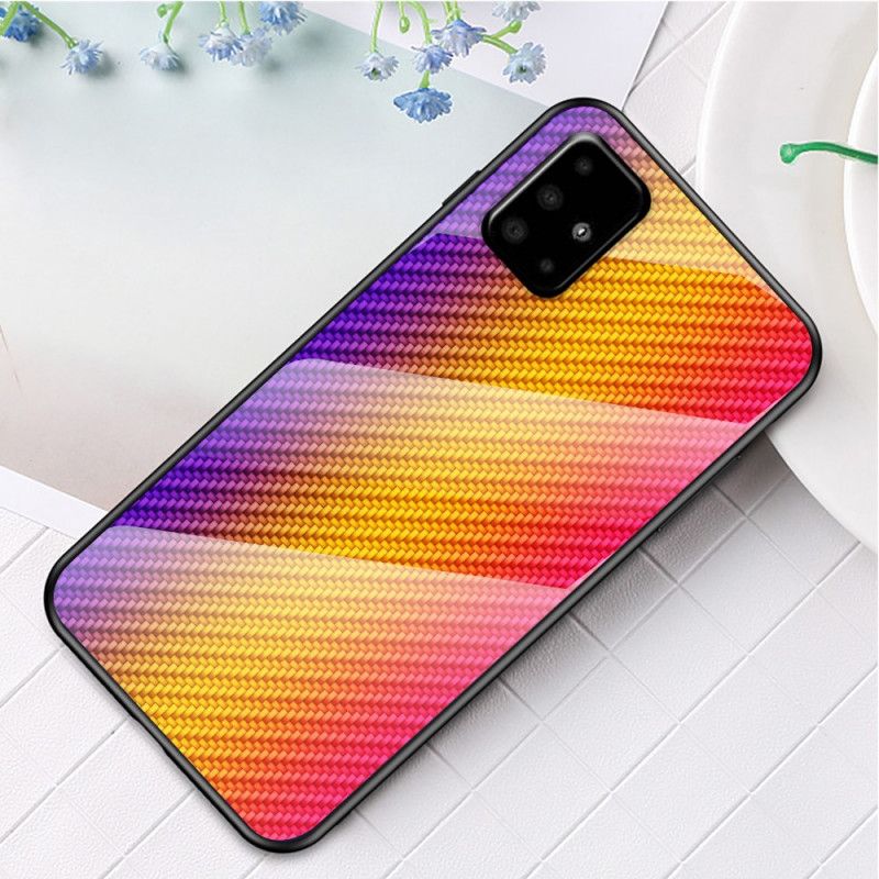 Coque Samsung Galaxy A71 Verre Trempé Fibre Carbone