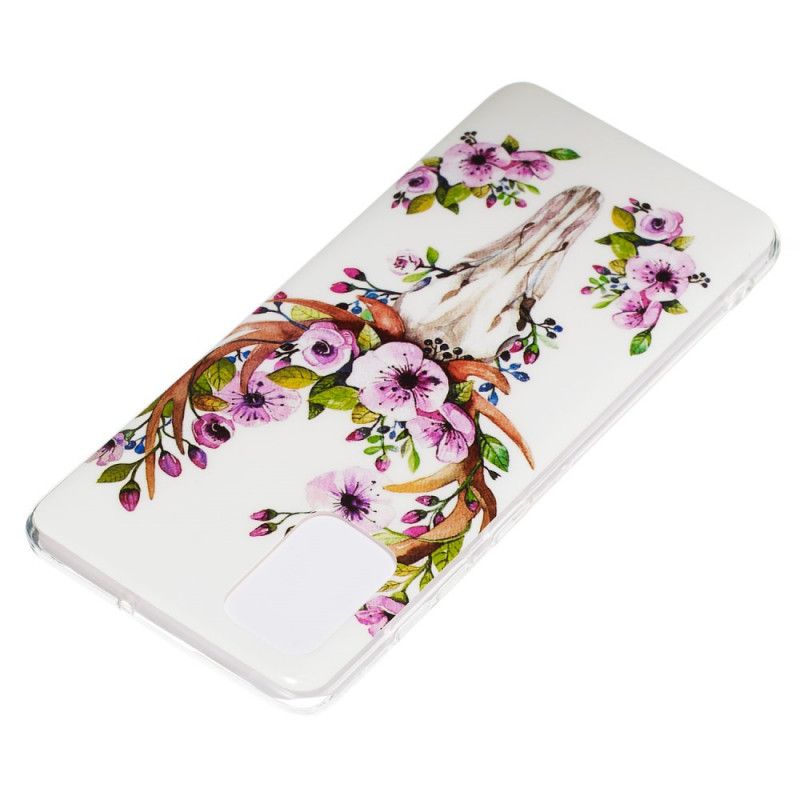 Coque Samsung Galaxy A71 Wapiti Fleuri Fluorescente