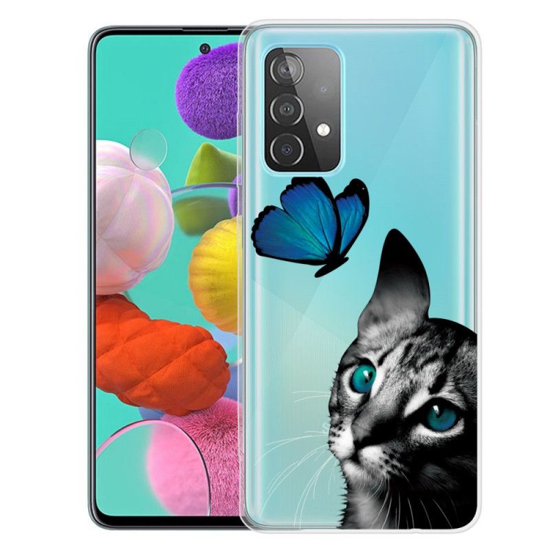 Coque Samsung Galaxy A72 4g / A72 5g Chat Et Papillon