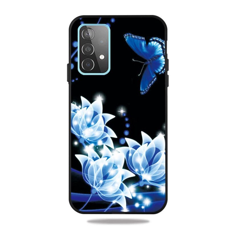 Coque Samsung Galaxy A72 4g / A72 5g Fleurs Bleues