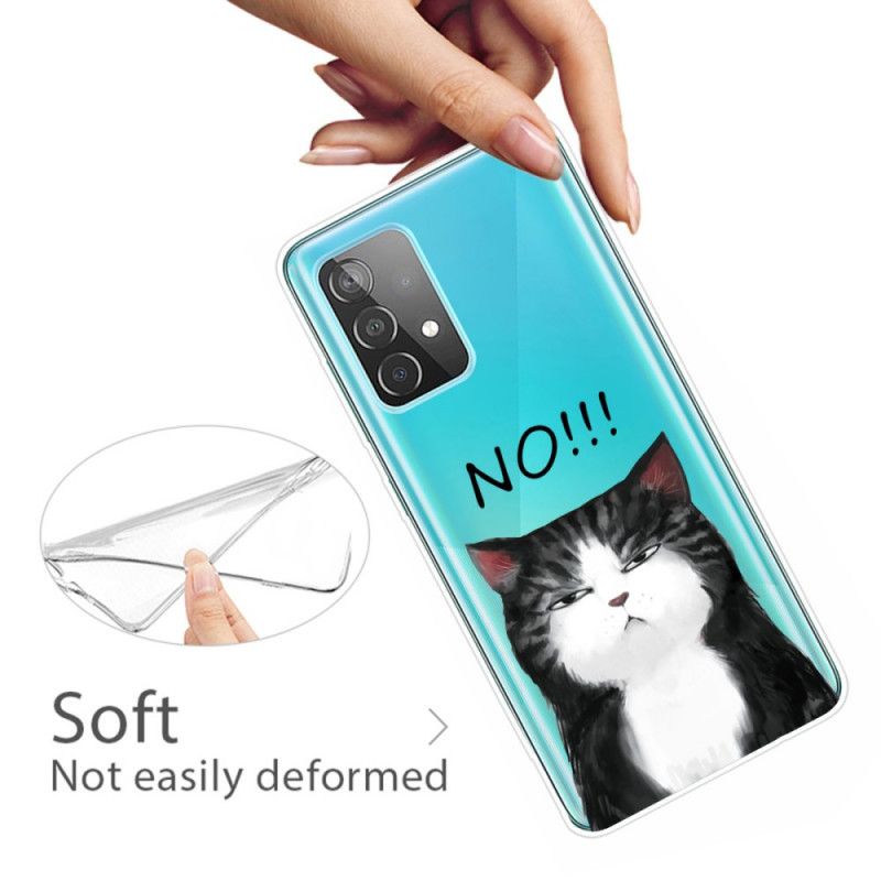 Coque Samsung Galaxy A72 4g / A72 5g Le Chat Qui Dit No