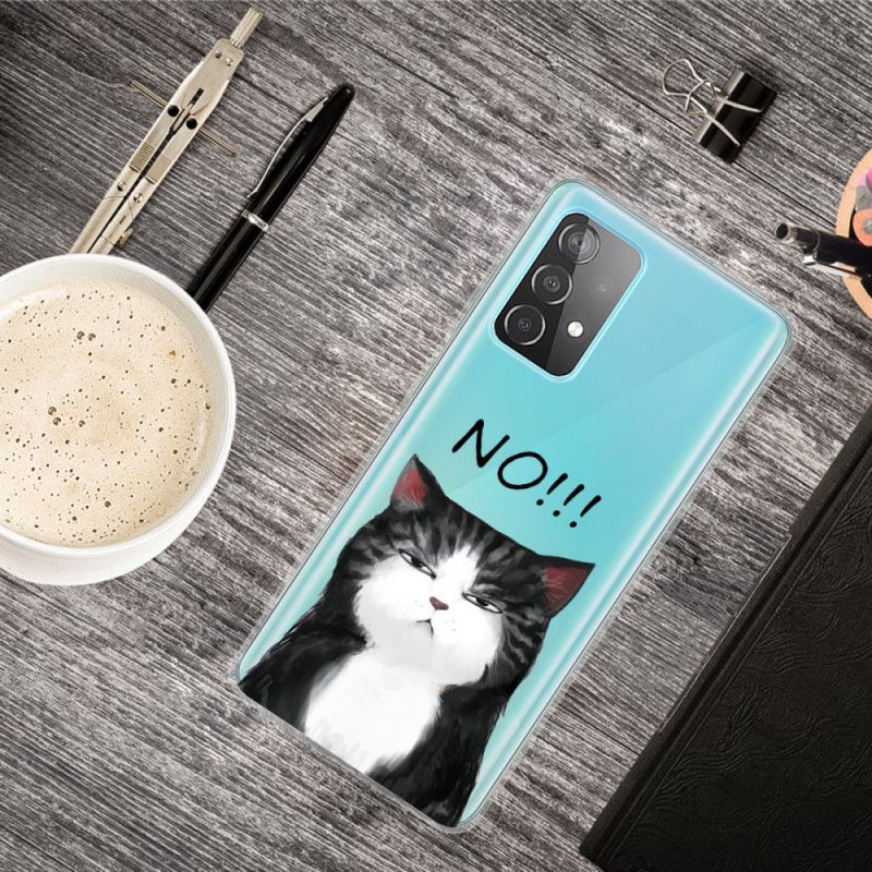 Coque Samsung Galaxy A72 4g / A72 5g Le Chat Qui Dit No