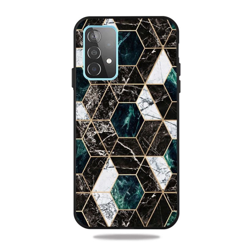 Coque Samsung Galaxy A72 4g / A72 5g Marbre Géométrie Colorée