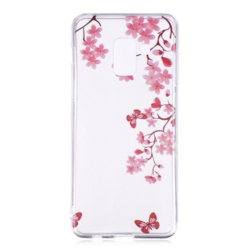 Coque Samsung Galaxy A8 2018 Arbre À Fleurs