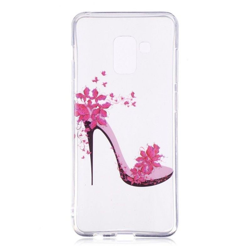 Coque Samsung Galaxy A8 2018 Escarpin Fleuri