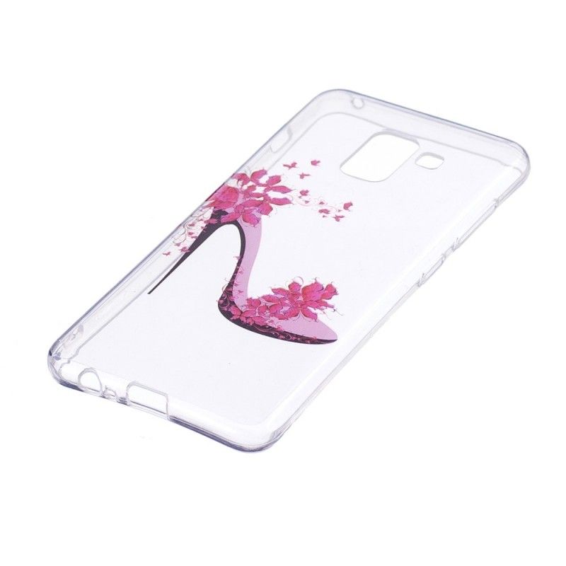 Coque Samsung Galaxy A8 2018 Escarpin Fleuri