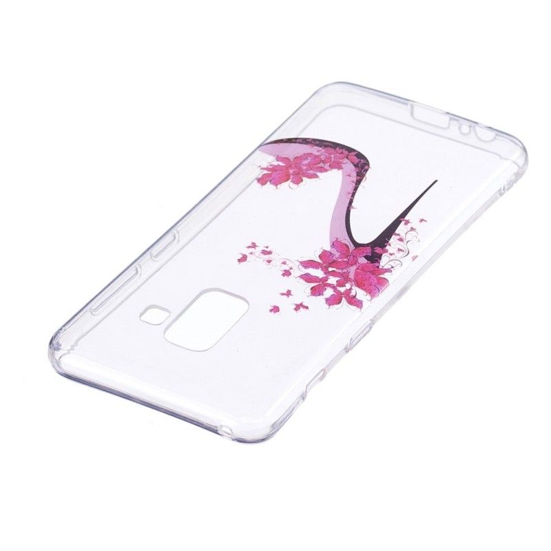 Coque Samsung Galaxy A8 2018 Escarpin Fleuri