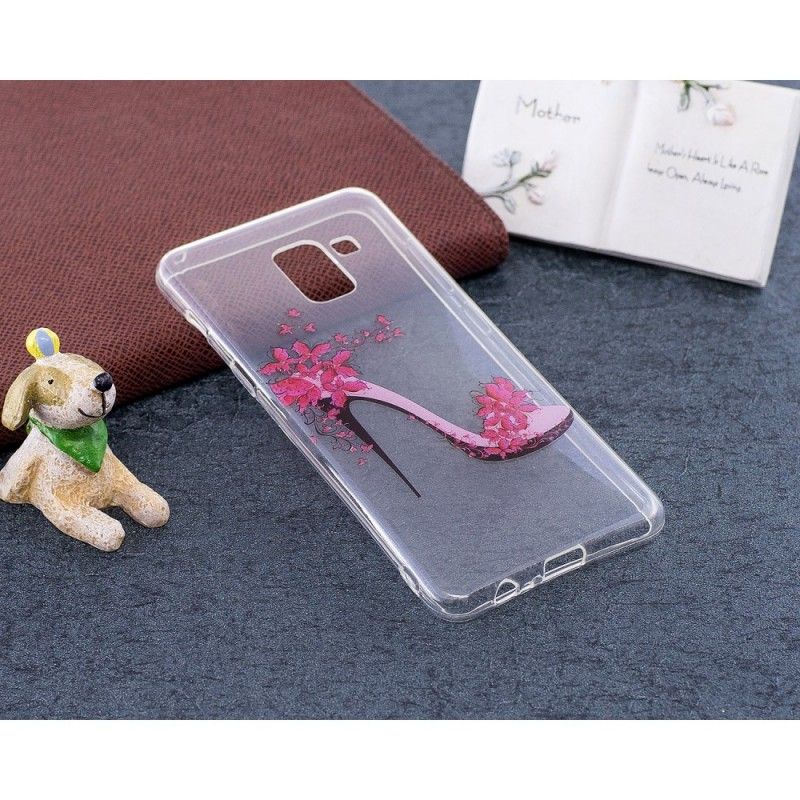 Coque Samsung Galaxy A8 2018 Escarpin Fleuri