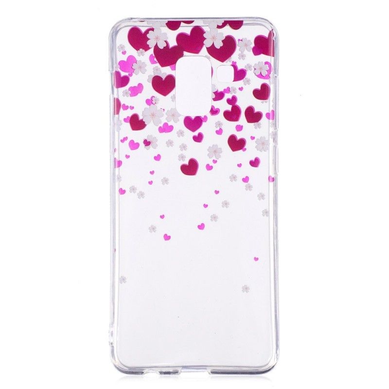 Coque Samsung Galaxy A8 2018 Pluie De Coeurs