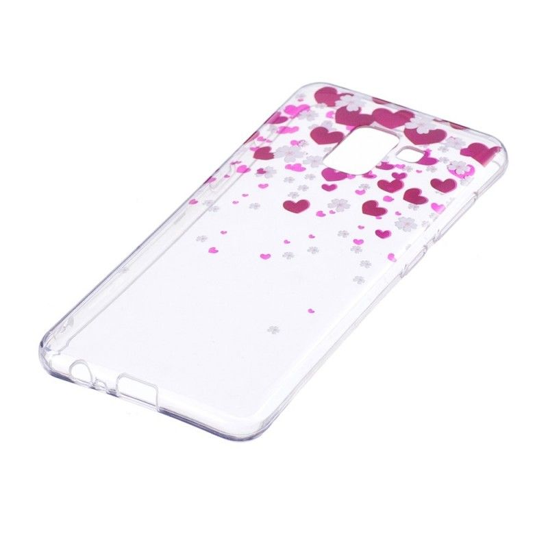 Coque Samsung Galaxy A8 2018 Pluie De Coeurs