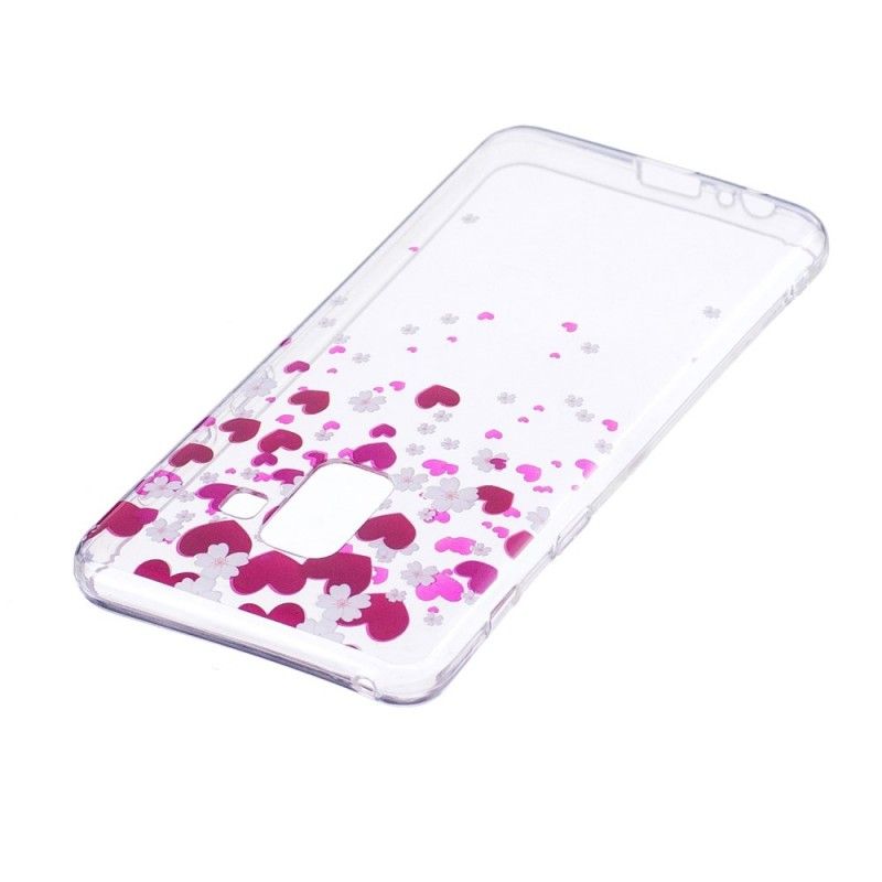 Coque Samsung Galaxy A8 2018 Pluie De Coeurs