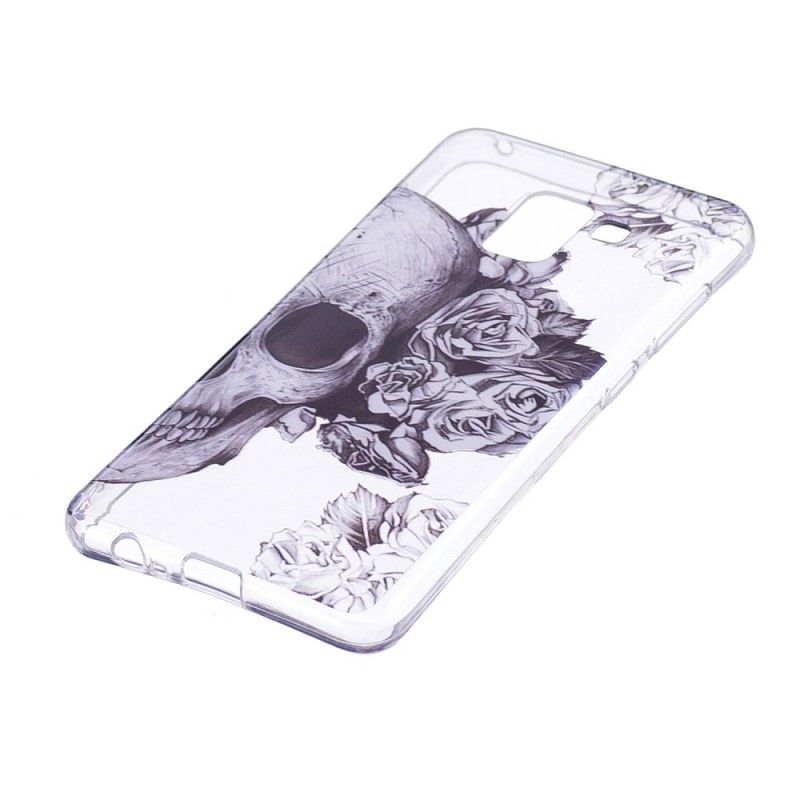 Coque Samsung Galaxy A8 2018 Tête De Mort Fleurie