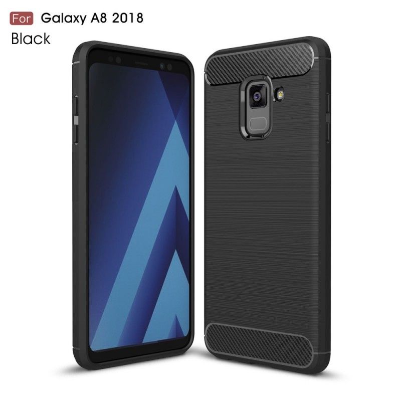 Coque Samsung Galaxy A8 Fibre Carbone Brossée