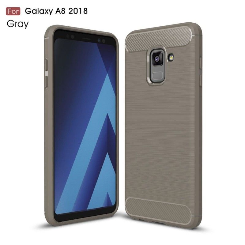 Coque Samsung Galaxy A8 Fibre Carbone Brossée