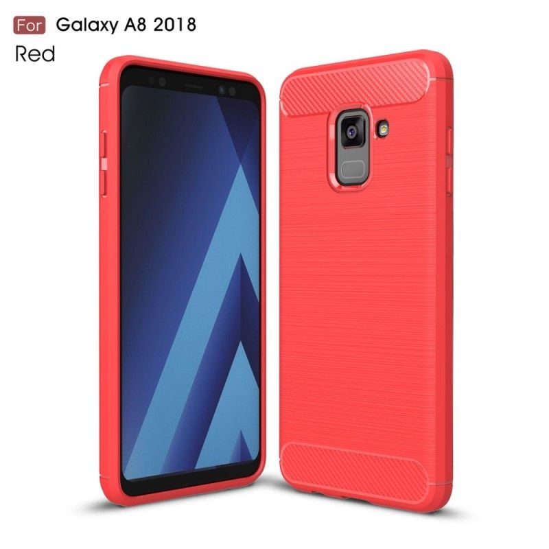 Coque Samsung Galaxy A8 Fibre Carbone Brossée