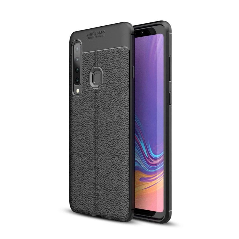 Coque Samsung Galaxy A9 Effet Cuir Litchi Double Line