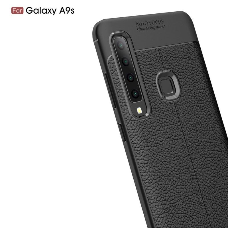 Coque Samsung Galaxy A9 Effet Cuir Litchi Double Line