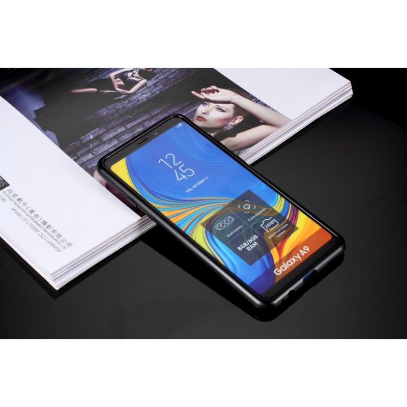 Coque Samsung Galaxy A9 Rebords Métal Et Verre Trempé