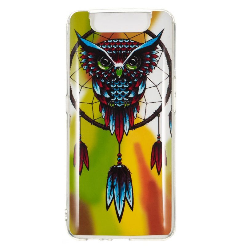 Coque Samsung Galaxy A90 / A80 Attrape Rêves Hibou Fluorescente