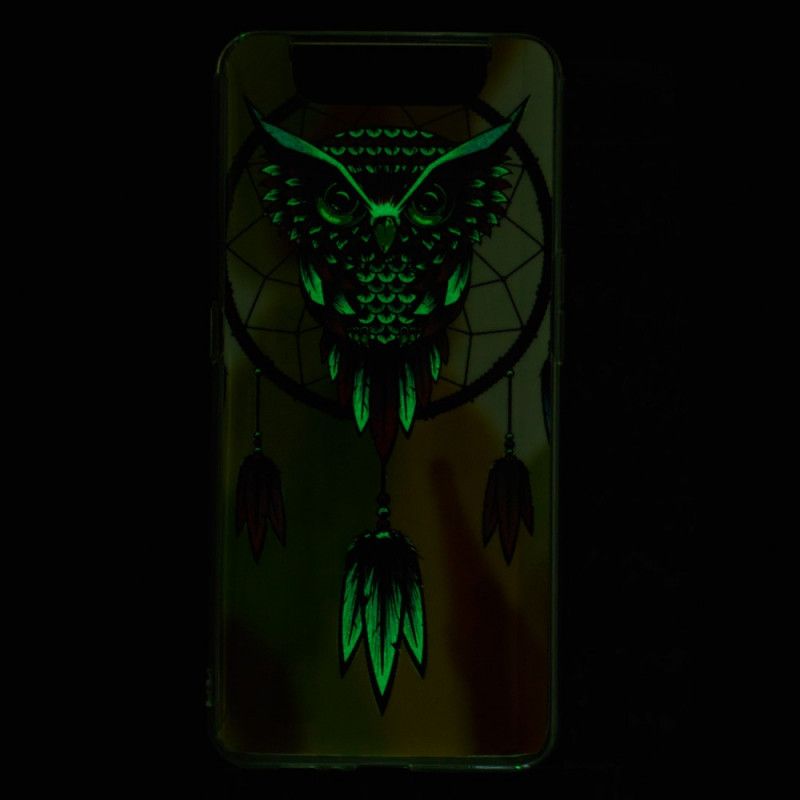 Coque Samsung Galaxy A90 / A80 Attrape Rêves Hibou Fluorescente