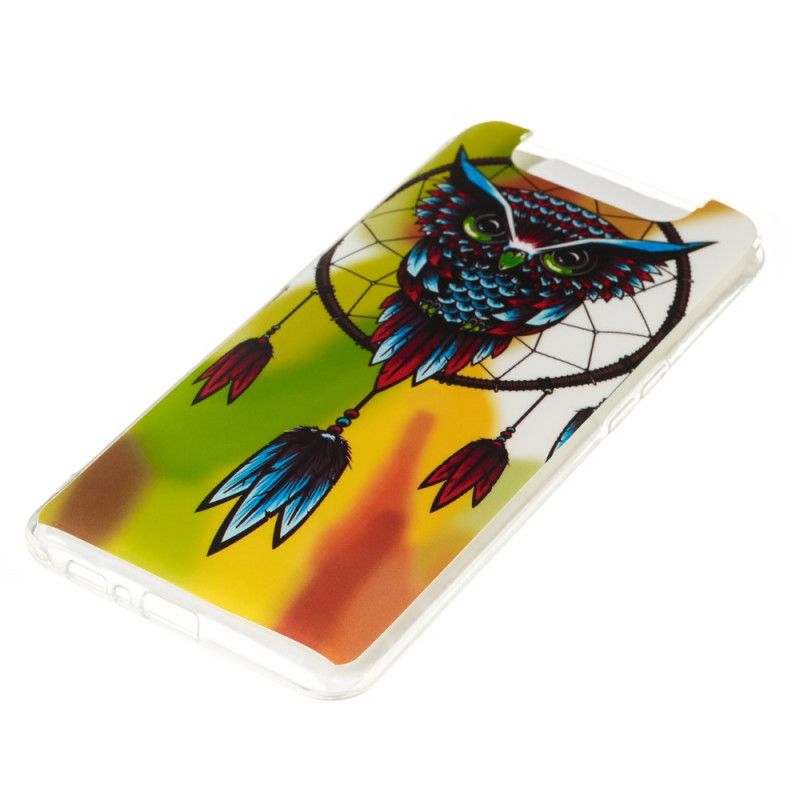 Coque Samsung Galaxy A90 / A80 Attrape Rêves Hibou Fluorescente