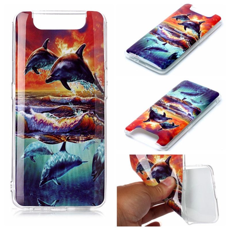 Coque Samsung Galaxy A90 / A80 Dauphins En Liberté