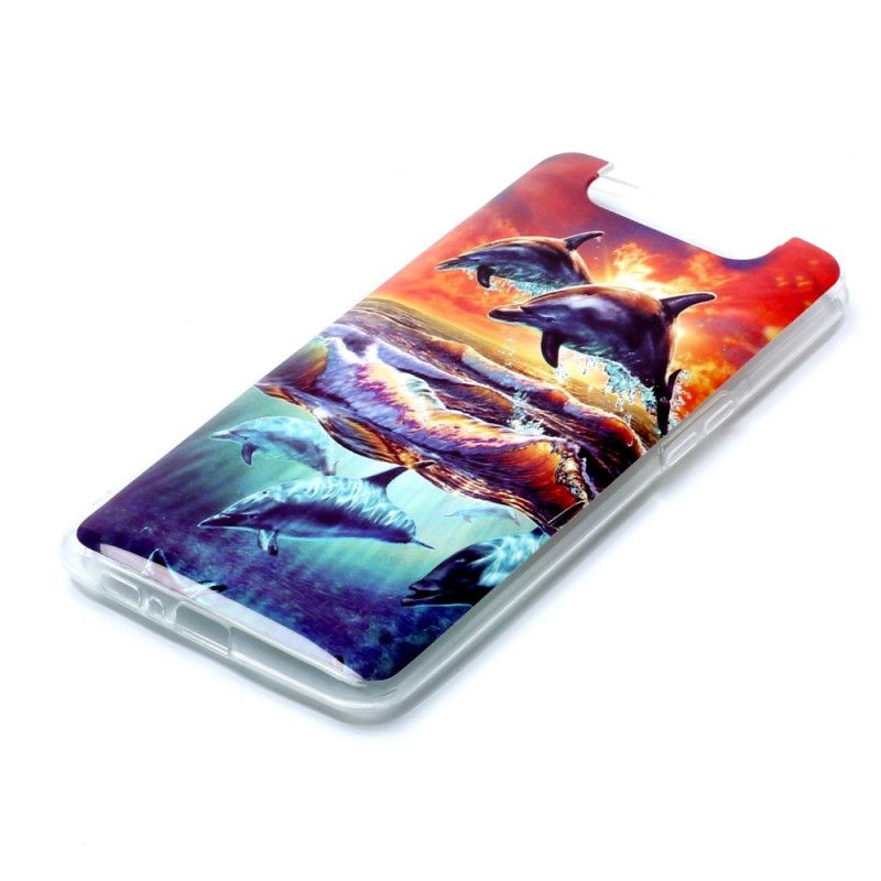 Coque Samsung Galaxy A90 / A80 Dauphins En Liberté