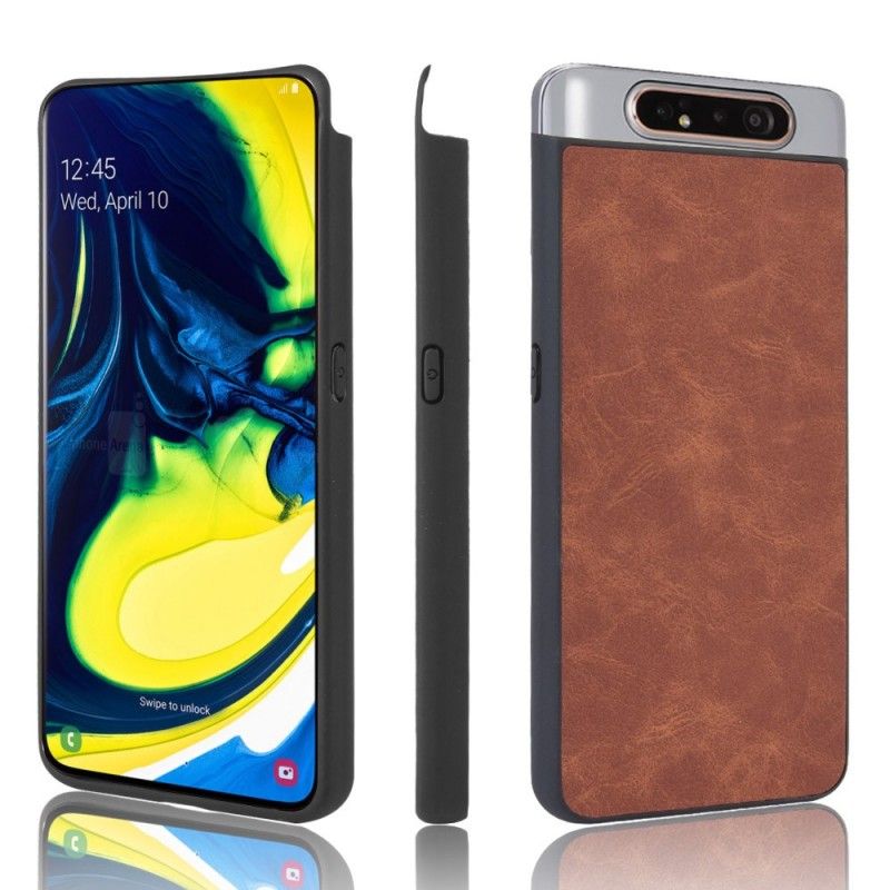 Coque Samsung Galaxy A90 / A80 Effet Cuir Look Vintage