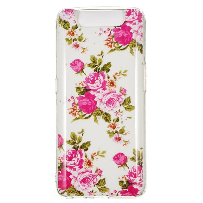 Coque Samsung Galaxy A90 / A80 Fleurs Liberty Fluorescente