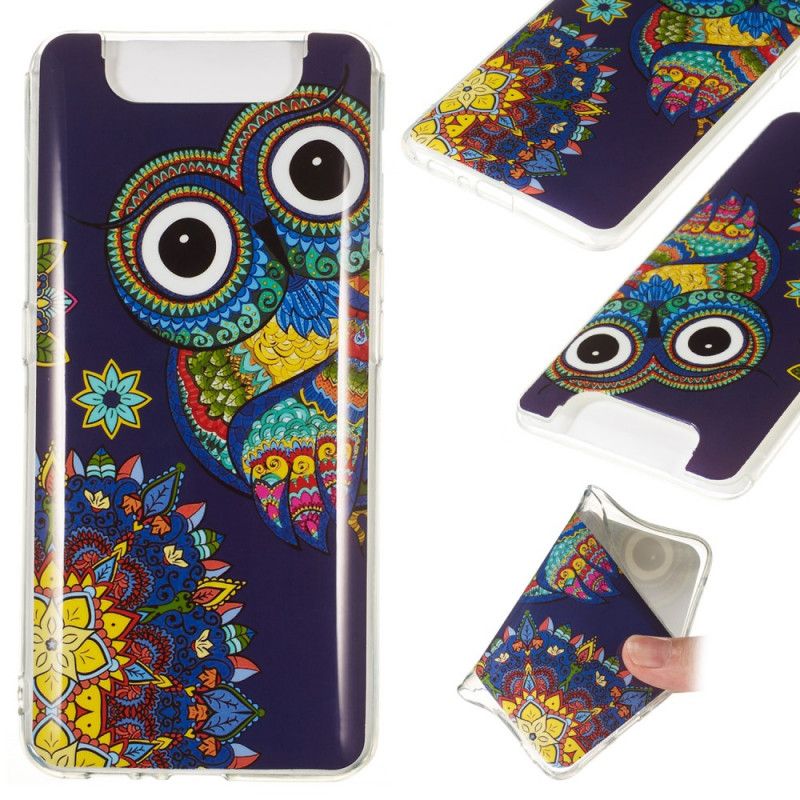 Coque Samsung Galaxy A90 / A80 Hibou Mandala Fluorescente