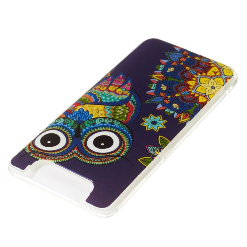 Coque Samsung Galaxy A90 / A80 Hibou Mandala Fluorescente