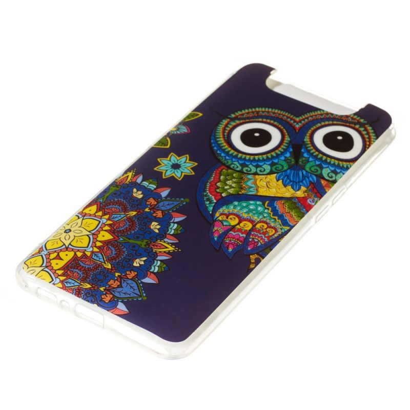 Coque Samsung Galaxy A90 / A80 Hibou Mandala Fluorescente