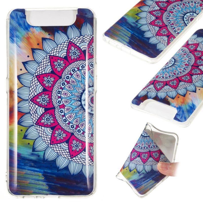 Coque Samsung Galaxy A90 / A80 Mandala Coloré Fluorescente