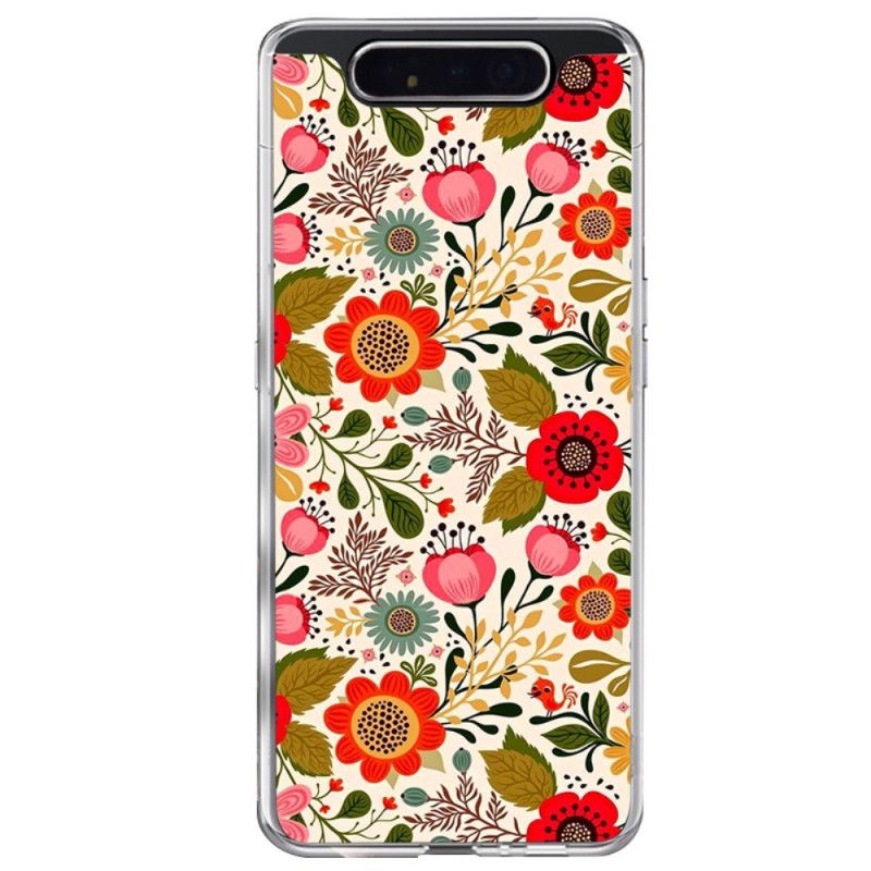 Coque Samsung Galaxy A90 / A80 Tapisserie Fleurie